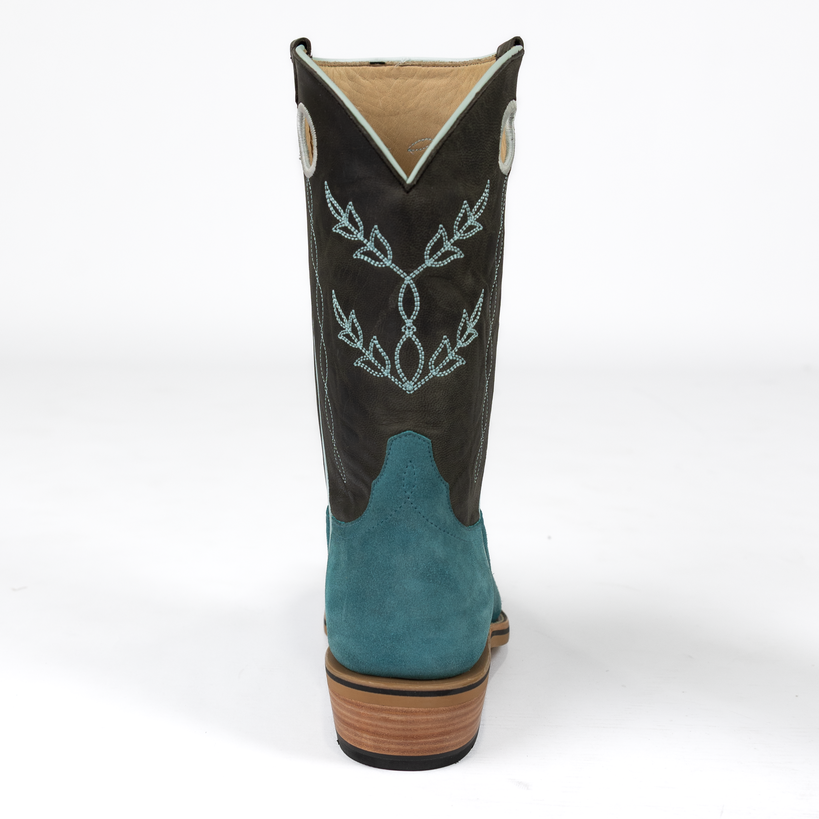 Men's Horsepower High Noon Turquoise Suede Cutter Toe Boots HP9515