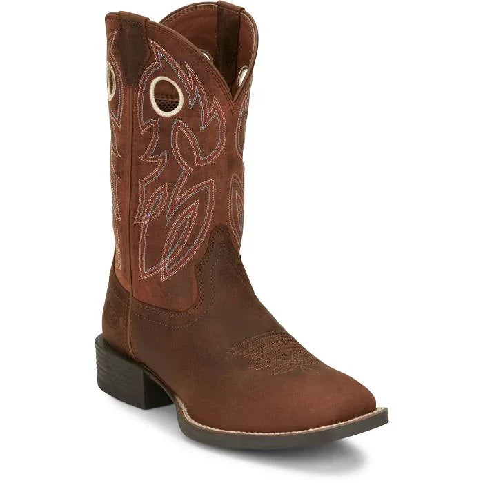 Justin Men's Bowline Brown Square Toe Boots SE7523 – Crazy House