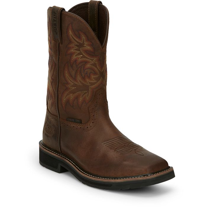 Men's Justin Driller 11" Steel Toe Boot SE4682 - Crazy House Western Wear