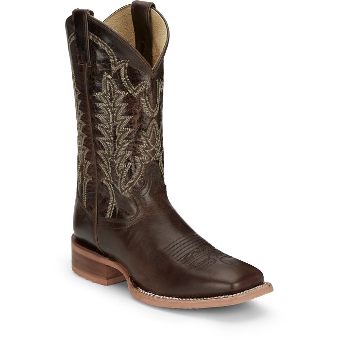 Men's Justin Lyle Brown WIde Square Toe Boots CJ2031 – Crazy House