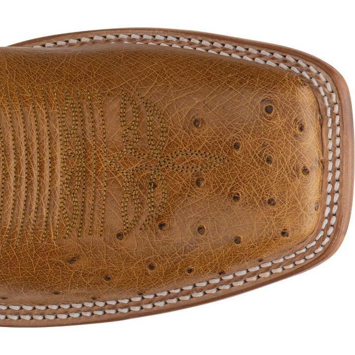 Men's Justin Pascoe Antique Saddle Smooth Ostrich Square Toe Boots