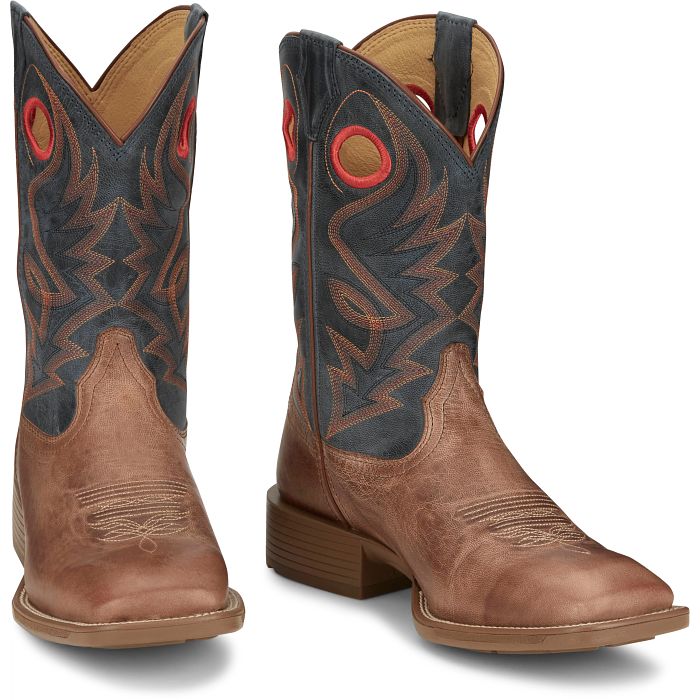 Men's Justin Pickett Tan Square Toe Boots UN7152 – Crazy House