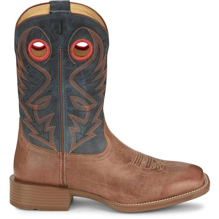 Justin Men's Pickett Tan Square Toe Boots UN7152 – Crazy House