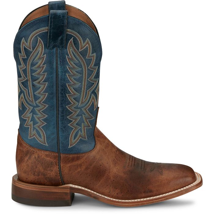 Men's Justin Poston Brown Square Toe Boots BR388 – Crazy House