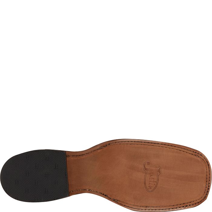 Men's Justin Poston Brown Square Toe Boots BR388 – Crazy House