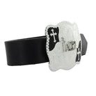 Men's Montana Silversmiths Christian Flourish Scallop Shape Belt Buckle With Christian Cowboy 3611-731M