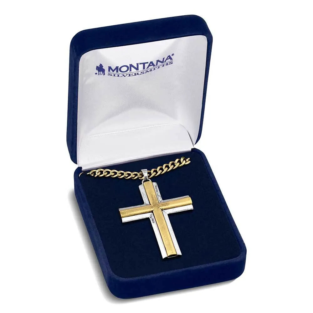 Men's Montana Silversmiths Faithful Tradition Cross Necklace NC6183