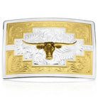 Men's Montana Silversmiths Santa Fe Sunrise Buckle With Longhorn 55910-41