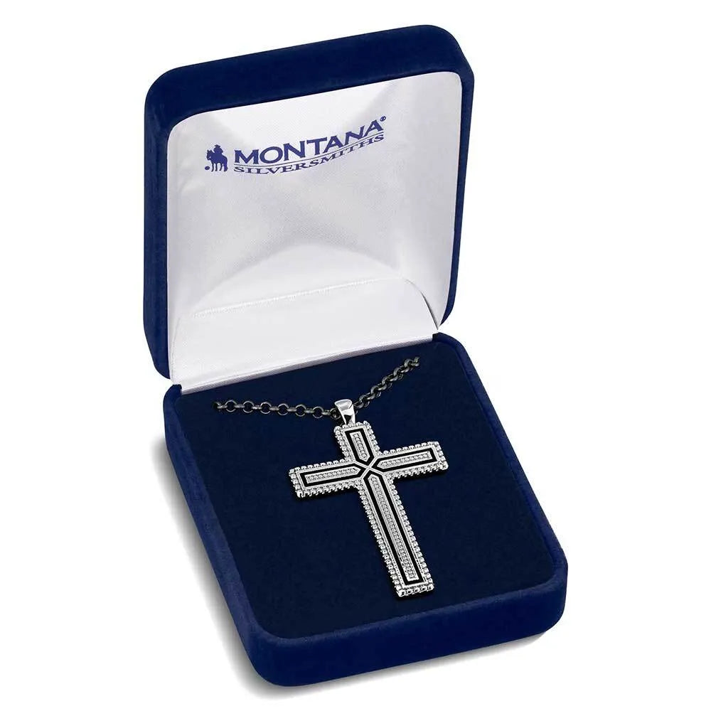 Men's Montana Silversmiths Stability In Faith Cross Necklace NC6182