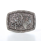 Men's Nocona Rectangle Barbed Wired Design Texas Logo Belt Buckle 37718