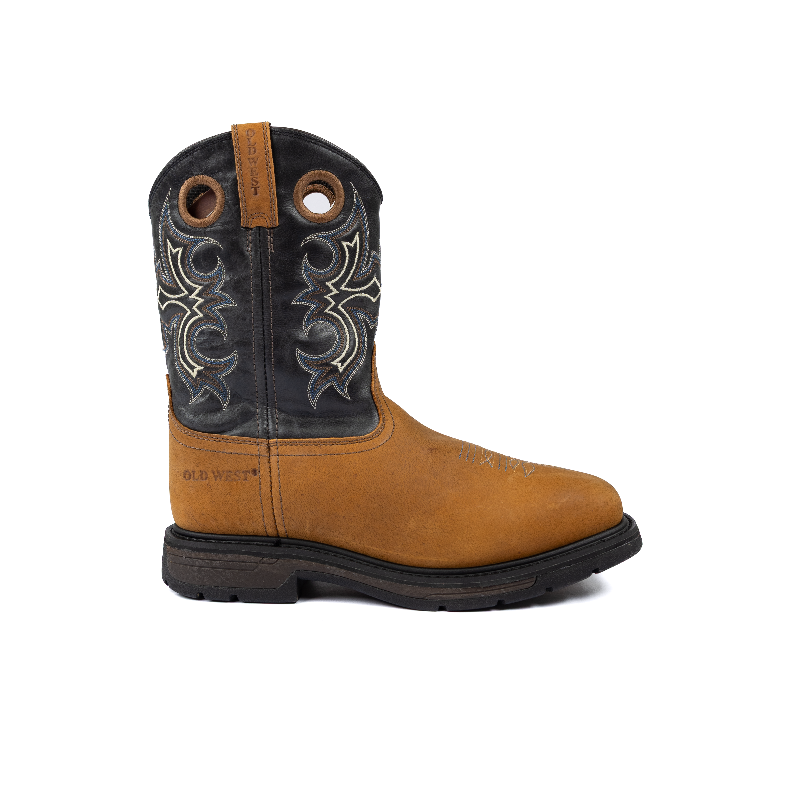 Men's Old West Lug Sole Tan Square Toe Boots 98413 – Crazy House