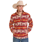 Men's Panhandle Fleece Aztec Print Pullover DM91C07314