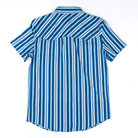 Men's Panhandle Short Sleeve Blue Striped Snap Shirt TMN3S08987