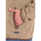 Men's Panhandle Tan Melange Knit Henley Pullover DM91C06180