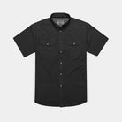 Men's Poncho Black Button Up Shirt- Burntend - Crazy House Western Wear