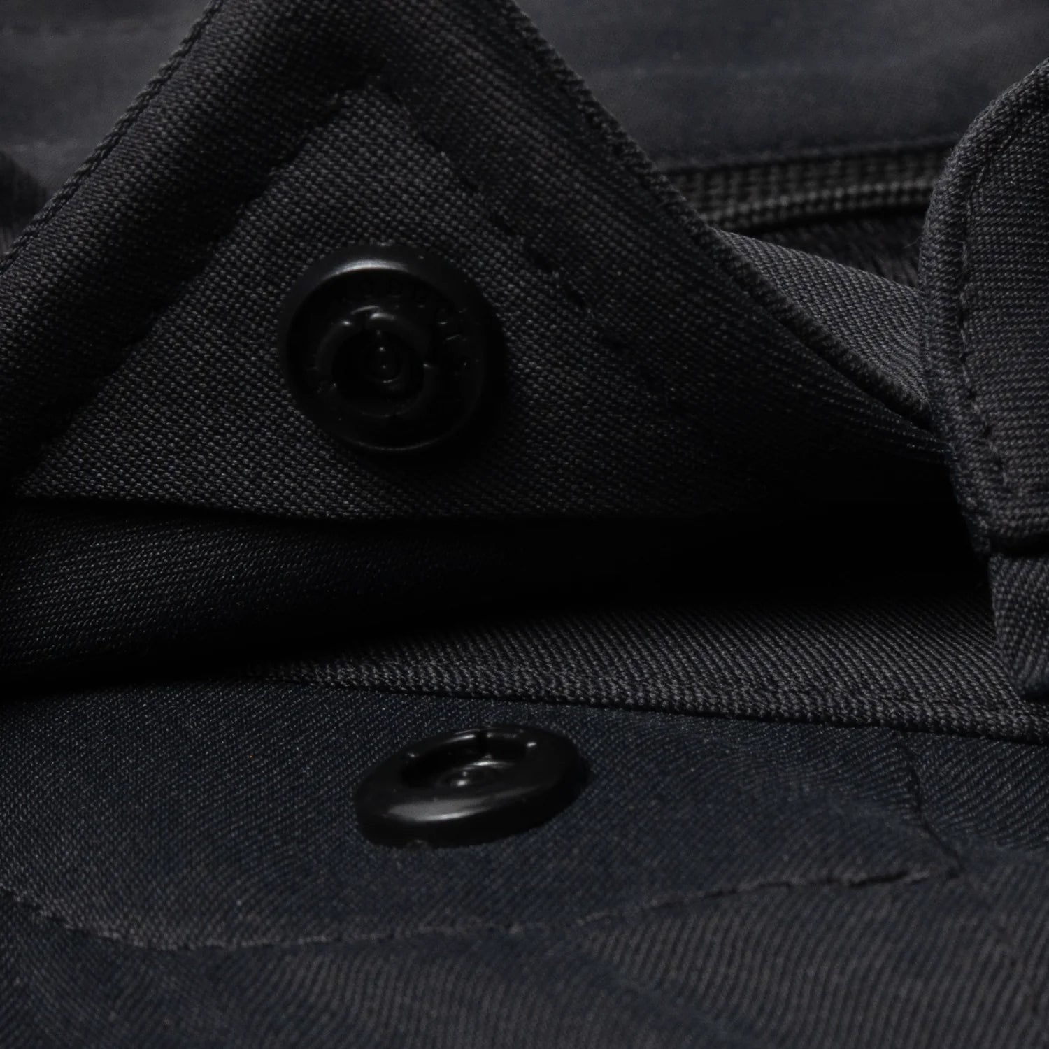 Men's Poncho Black "The Smokestack" Short Sleeve Button Up