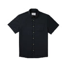 Men's Poncho Black "The Smokestack" Short Sleeve Button Up