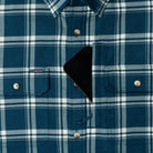 Men's Poncho Blue and White Plaid The Deschutes Button Up Shirt