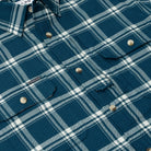 Men's Poncho Blue and White Plaid The Deschutes Button Up Shirt