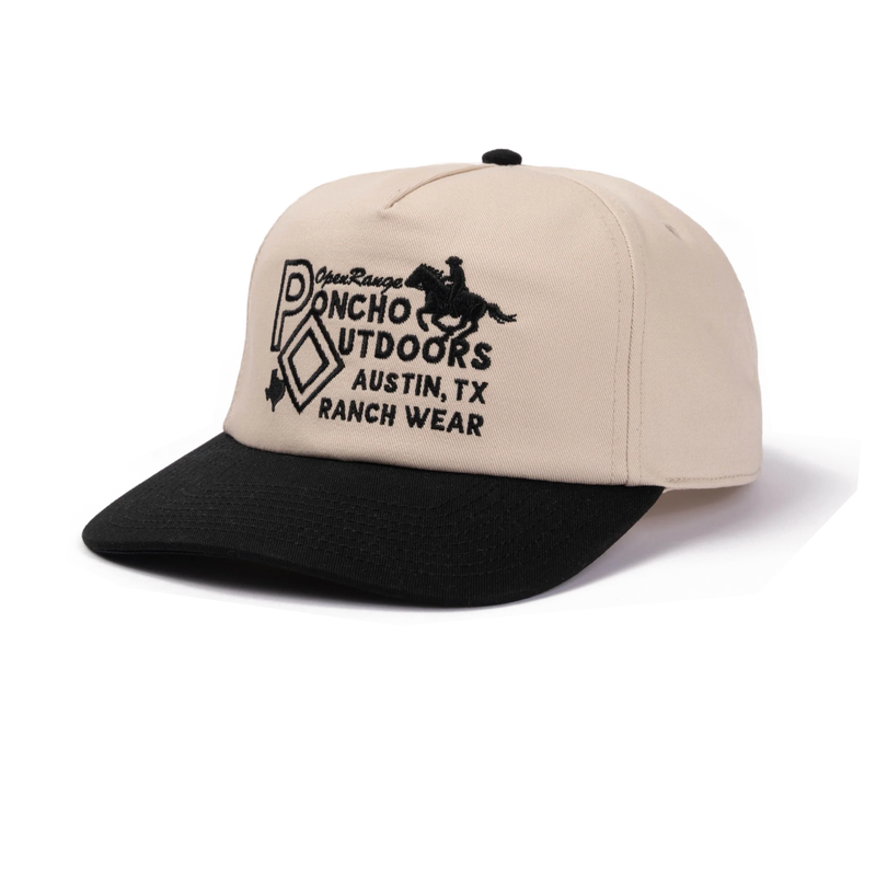 Men's Poncho Cream and Black "The Stable Hat"