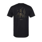 Men's Poncho Short Sleeve Black "The Cowboy Moon" T-shirt