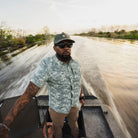Men's Poncho Short Sleeve "The Chicken On A Hook" Button Up Shirt