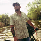 Men's Poncho Short Sleeve "The Swamp Donkey" Button Up Shirt