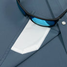 Men's Poncho Slate Blue The Dogtooth Shorto Sleeve Snap Shirt