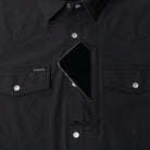 Men's Poncho The Charro Long Sleeve Black Snap Shirt