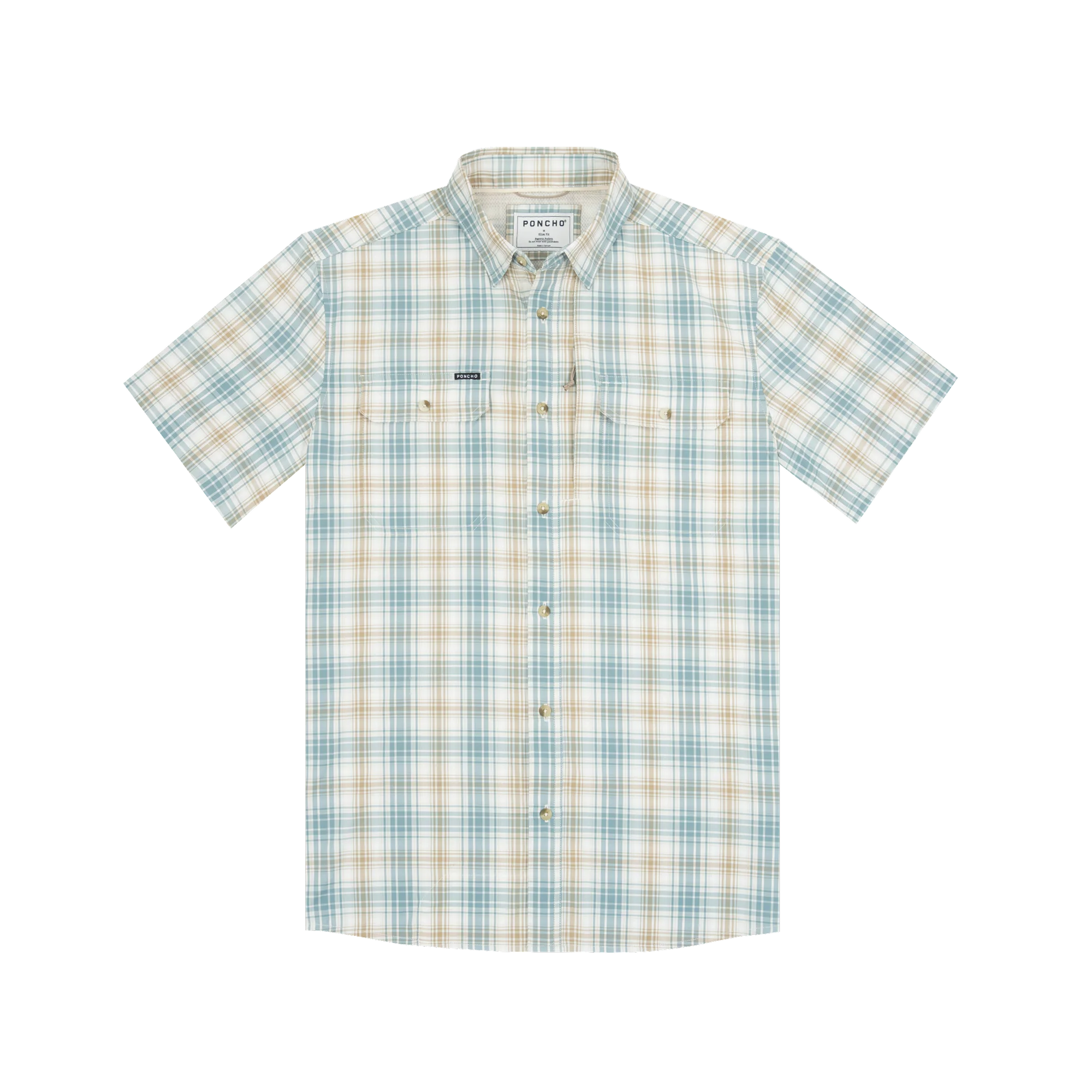 Men's Poncho "The Double Haul" Short Sleeve Button Up Shirt