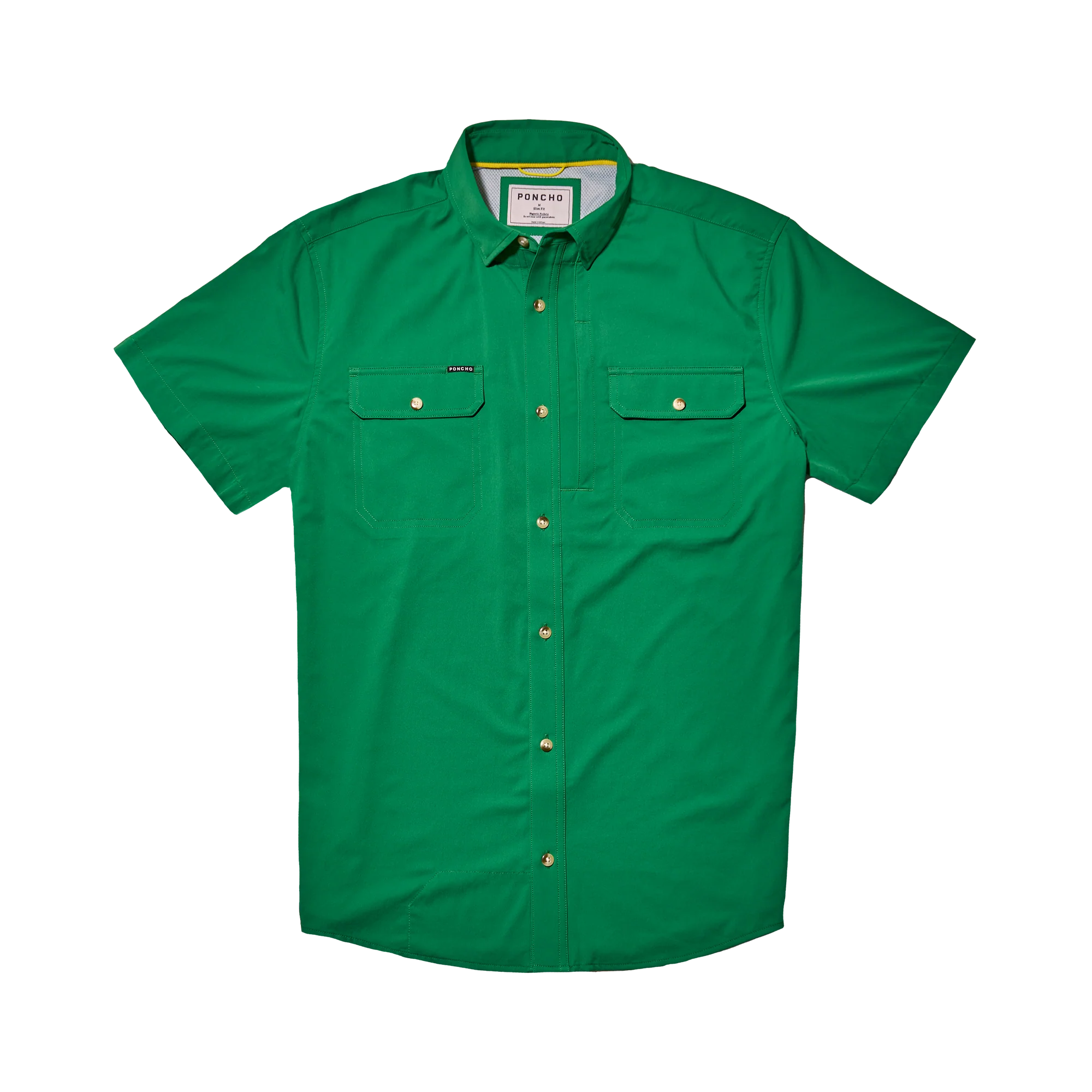Men's Poncho "The Magnolia" Short Sleeve Button Up Shirt
