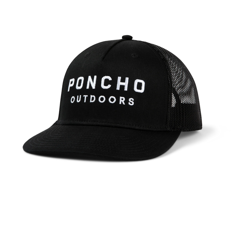 Men's Poncho "The Man in Black Hat"