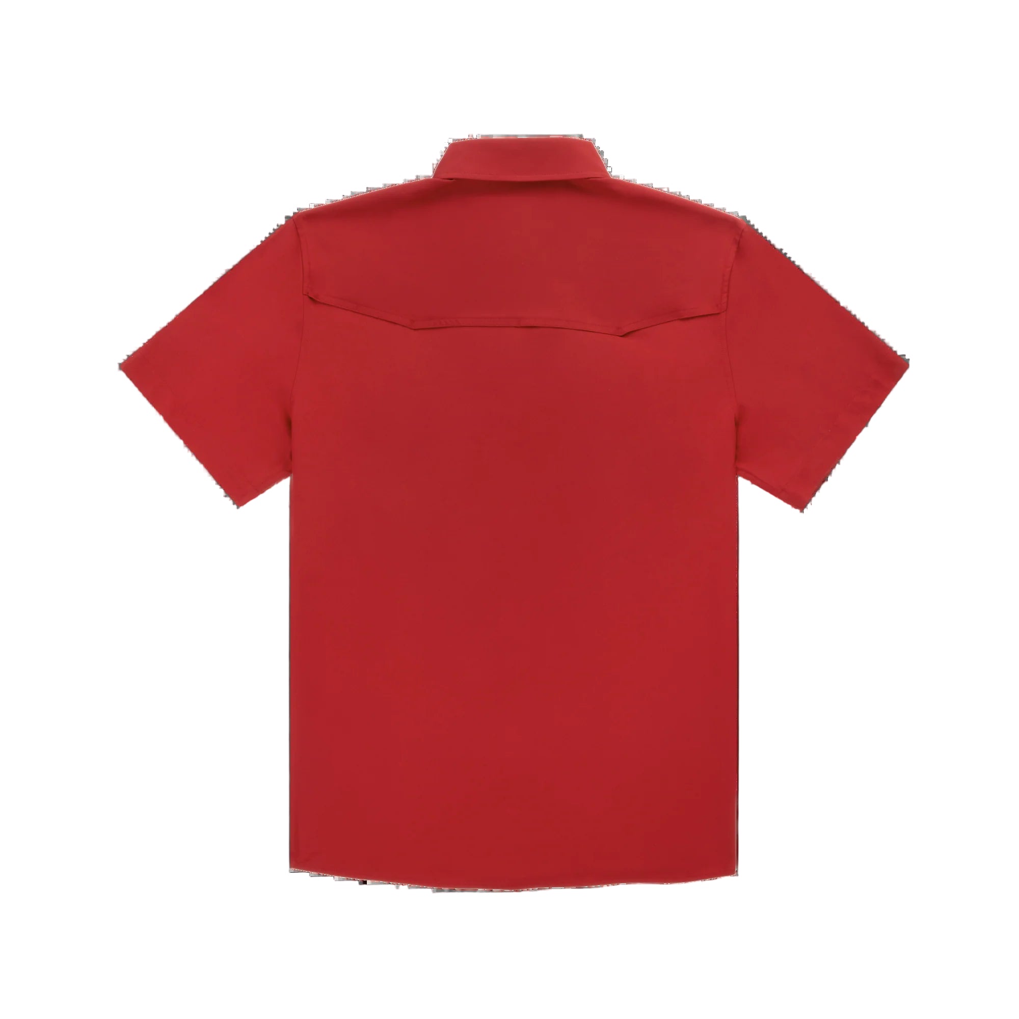 Men's Poncho "The Norman" Red Snap Up Short Sleeve Shirt