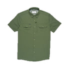 Men's Poncho "The Roaring Fork" Green Short Sleeve Button Up Shirt