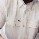 Men's Poncho The Tchoupitoulas White Short Sleeve Snap Shirt