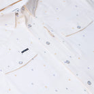 Men's Poncho The Tchoupitoulas White Short Sleeve Snap Shirt