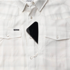 Men's Poncho The Whitefish White Plaid Short Sleeve Shirt