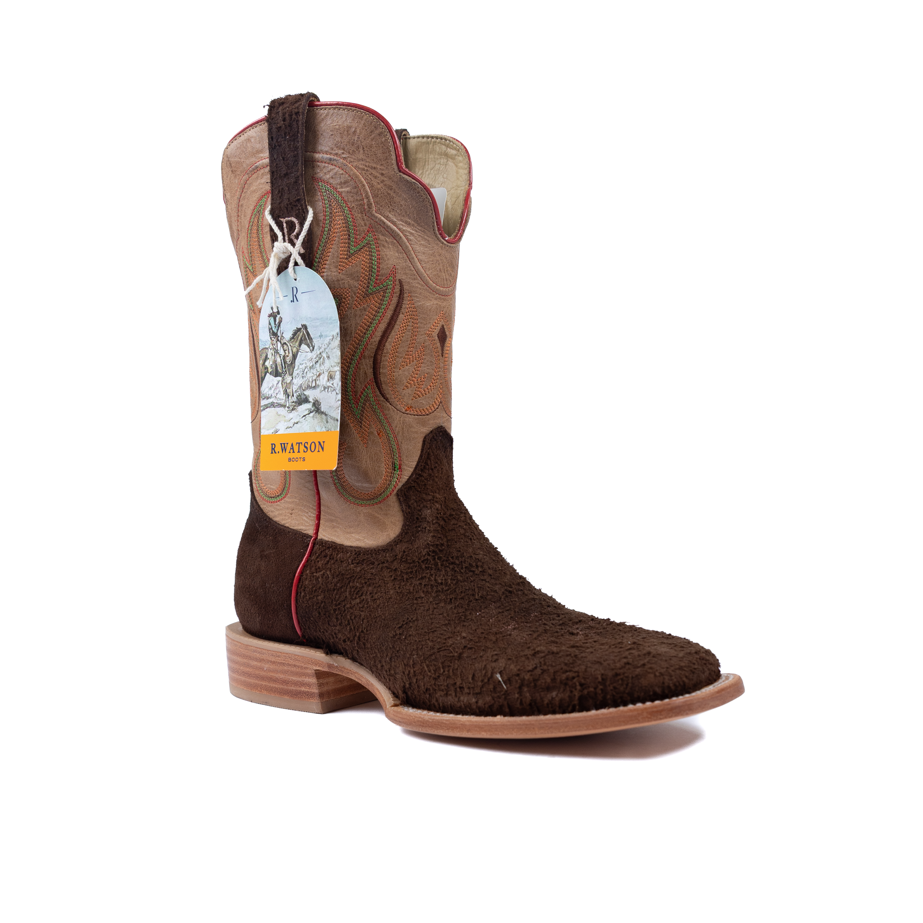 Men's R. Watson Roughout Chocolate Brown Wide Square Toe RW8037-2