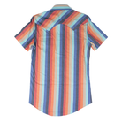 Men's Rock and Roll &nbsp;Denim Orange Vintage Stripe Snap Shirt BMN3S08325