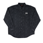 Men's Rock and Roll Denim Black Paisley Print Long Sleeve Button Up BMB2S07630