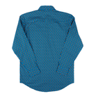 Men's Rock and Roll Denim Classic Fit Blue Button Down Shirt BMB2S07645