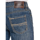 Men's Rock and Roll Denim Ladder Embroidered Double Barrel Straight BM0SD08008