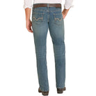 Men's Rock and Roll Denim Medium Wash Slim Straight Jeans BM1RD08025