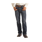 Men's Rock and Roll Denim Raised Denim Embroidered Relaxed Straight Boot Jeans BM0SD03650 - Crazy House Western Wear