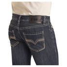 Men's Rock and Roll Denim Regular Fit Raised Denim Embroidered Bootcut Jeans BM0PD03660 - Crazy House Western Wear