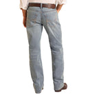 Men's Rock and Roll Denim Relaxed Fit Embroidery Straight Leg Jeans BM0SD06125