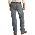 Men's Rock and Roll Denim Rock & Roll Jeans Relaxed Fit Light Wash Straight Leg Jeans BM0SD03656 - Crazy House Western Wear
