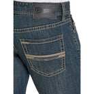 Men's Rock and Roll Denim Straight Embroidered Pistol Straight Jeans BM1PD08013