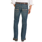 Men's Rock and Roll Denim Straight Embroidered Pistol Straight Jeans BM1PD08013