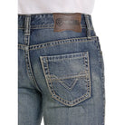 Men's Rock and Roll Denim Two Tone Double Barrel Straight Jeans BM0SD07350